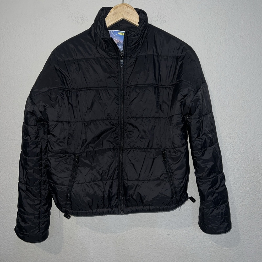 Offline by Aerie Chillside BLACK Quilted Puffer Jacket Ski Coat SMALL